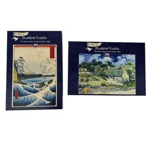 Bluebird Puzzles(2) Sea at Satta Thatched Cottages 1000-piece COMPLETE‎